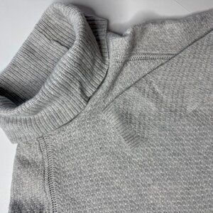 Alpaca Merino Wool Sweater Women's XS Turtleneck Crop Gray